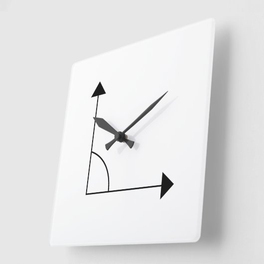 Horloge Carrée Maths 90° Angle droit Math (Angle)