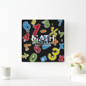 Horloge Carrée Maths. Le seul sujet qui compte (Maison)