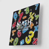 Horloge Carrée Maths. Le seul sujet qui compte (Angle)