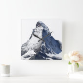 Horloge Carrée Matterhorn dans les Alpes suisses (Maison)