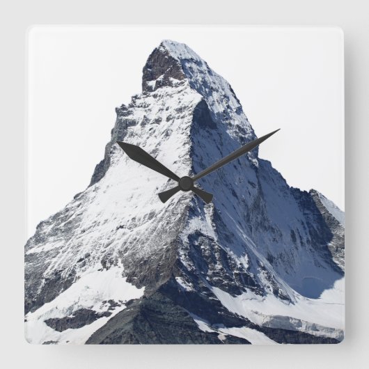 Horloge Carrée Matterhorn dans les Alpes suisses (Recto)