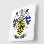Horloge Carrée McMillan Family Crest (Angle)