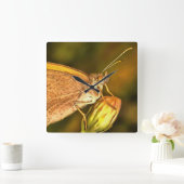 Horloge Carrée Meadow Brown Beau Papillon Art (Maison)
