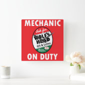 Horloge Carrée Mécanique sur panneau de service. Version de Wolf  (Maison)