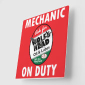 Horloge Carrée Mécanique sur panneau de service. Version de Wolf  (Angle)