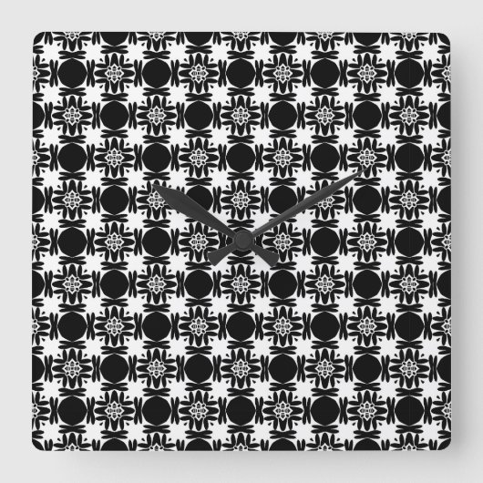 Horloge Carrée Médaillon d'obsidienne (Recto)