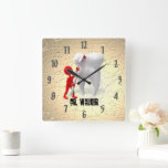 Horloge Carrée Médecin Dentiste Designer<br><div class="desc">Un grand cadeau pour ce dentiste spécial</div>