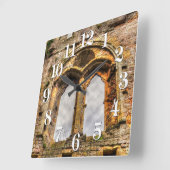 Horloge Carrée Medieval Chepstov Castle Window au Pays de Galles, (Angle)