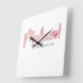 Horloge Carrée Mediocre on a Good Day Wall Clock (Angle)