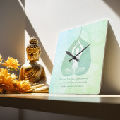 Horloge Carrée Méditation de l'instructeur de yoga Pose Bodhi Lea