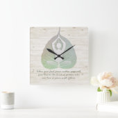 Horloge Carrée Méditation de l'instructeur de yoga Pose Bodhi Lea (Maison)