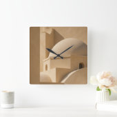 Horloge Carrée Mediterranean Dome Wall Clock, Minimalist Neutral (Maison)