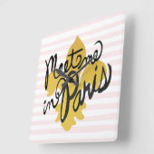 Horloge Carrée Meet Me (Angle)