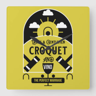 Horloge Carrée Meilleur jeu de croquet amusant