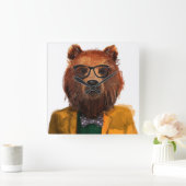 Horloge Carrée Meilleur ours habillé (Maison)