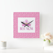 Horloge Carrée Meilleure maman (Maison)