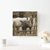 Horloge Carrée Meilleurs amis (Maison)