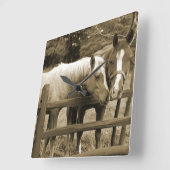 Horloge Carrée Meilleurs amis (Angle)