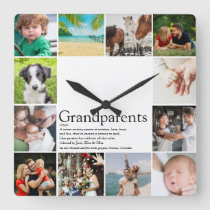 Horloge Carrée Meilleurs grands-parents de tous les temps Définit