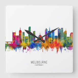 Horloge Carrée Melbourne Australie Toit