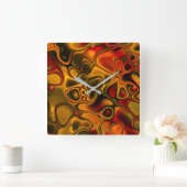 Horloge Carrée Melted chocolate (Maison)