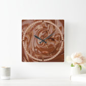 Horloge Carrée Melted chocolate (Maison)