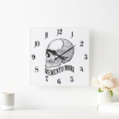 Horloge Carrée Memento mori (Maison)