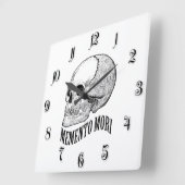 Horloge Carrée Memento mori (Angle)