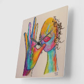 Horloge Carrée Mère d'ASL (Angle)