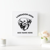 Horloge Carrée Mère de Labrador (Maison)