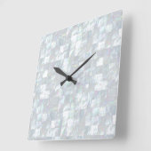Horloge Carrée Mère De Pearl Mosaic (Angle)