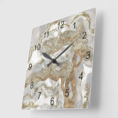 Horloge Carrée Mère de perle Arbre d'Or (Angle)