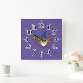 Horloge Carrée Merlin mignon, sortilège (Maison)