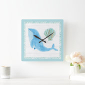 Horloge Carrée Mermaid Friends VII (Maison)