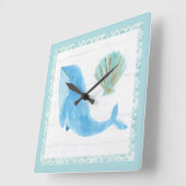 Horloge Carrée Mermaid Friends VII (Angle)