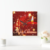 Horloge Carrée Merry Christmas (Maison)