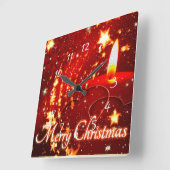 Horloge Carrée Merry Christmas (Angle)