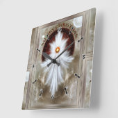 Horloge Carrée Merry Christmas (Angle)