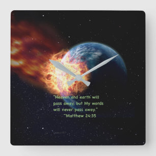 Horloge Carrée "Mes mots "