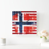 Horloge Carrée Messy Paint Strokes (Maison)