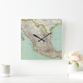 Horloge Carrée Mexique - carte du Mexique (Maison)
