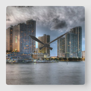 Horloge Carrée Miami, la Floride