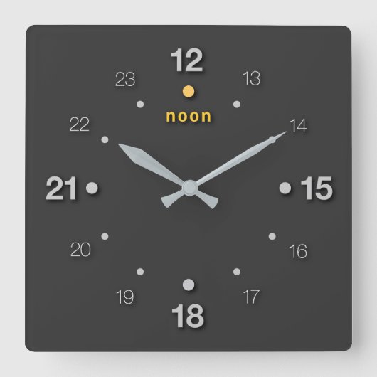 Horloge Carrée midi (Recto)