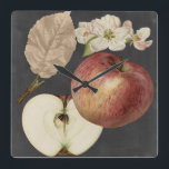 Horloge Carrée Midnight Harvest II<br><div class="desc">Floral</div>