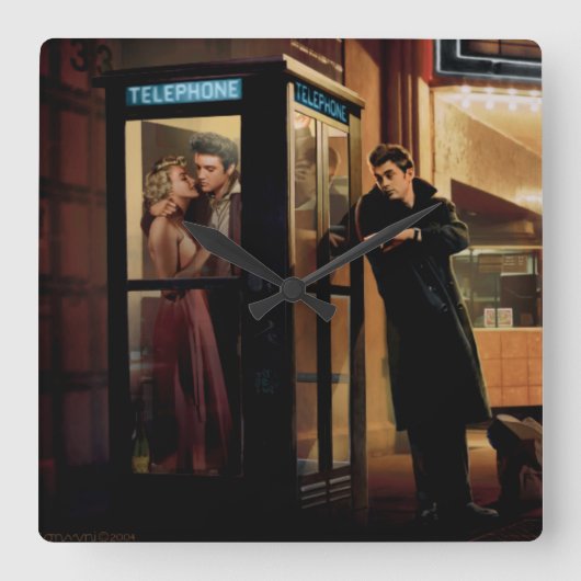 Horloge Carrée Midnight Matinee (Recto)