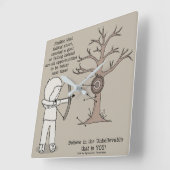 Horloge Carrée Mieux la prochaine fois (Angle)