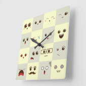 Horloge Carrée Mignonne face (Angle)