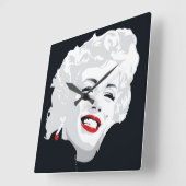 Horloge Carrée Miki Marilyn (Angle)