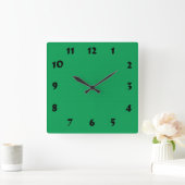 Horloge Carrée Milieu changeable Green Clock (Maison)