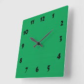 Horloge Carrée Milieu changeable Green Clock (Angle)